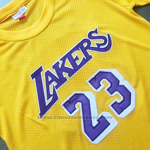 Maglia Manica Corta Los Angeles Lakers Lebron James Giallo